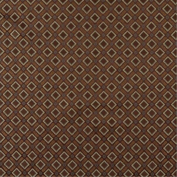 Designer Fabrics 54 in. Wide Diamond Brown- Green And Gold Damask Upholstery And Window Treatment Fabric E638 - main